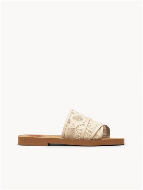 chloe woody flat mule sandal